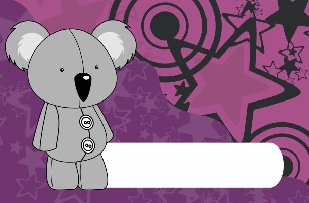 小考拉宝宝毛绒玩具卡哇伊卡通背景图片下载