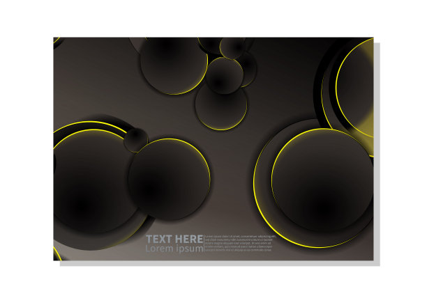 抽象技术背景。黄灯闪烁的黑眼圈。最小矢量设计图片下载