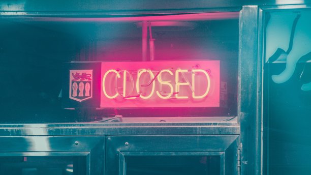 霓虹灯关闭信号图片下载