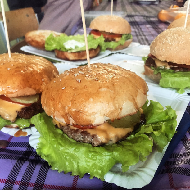 汉堡包。美味的食物。自制的汉堡图片下载