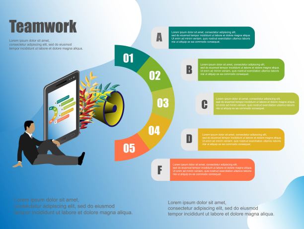 业务团队团结。企业团队合作成功理念。金融概念说明。办公概念商务人矢量插画平面设计图片下载