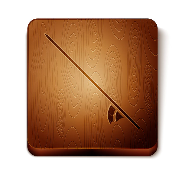 棕色冲浪板图标孤立在白色背景。冲浪板。极限运动。运动设备。木制方形按钮。矢量图图片下载