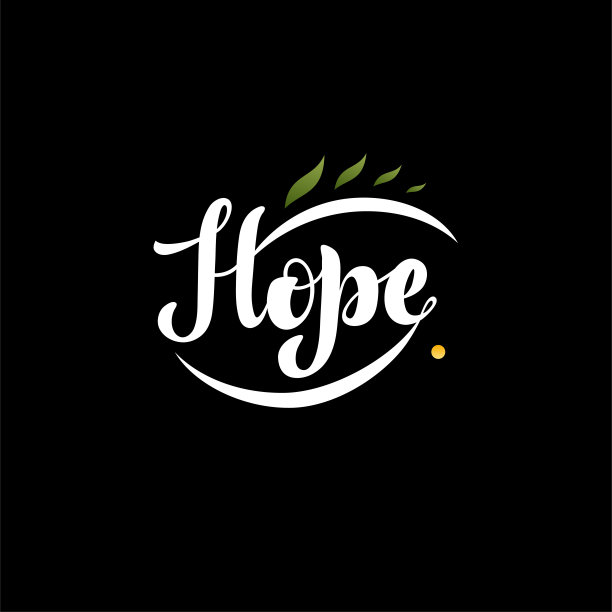 矢量插图与手写短语-希望。刻字。图片下载