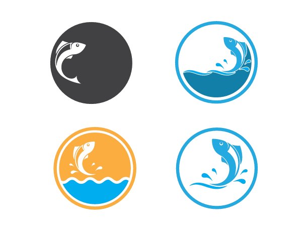 鱼图标矢量插图设计图片下载