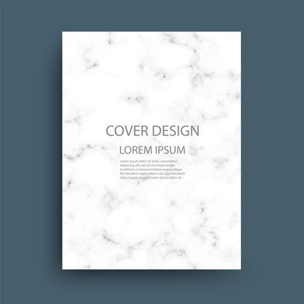 封面模板设计与白色和灰色大理石背景图片下载