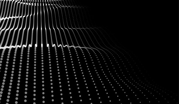 人工智能。5G技术概念说明。无线移动互联网。音乐均衡器。计算机几何数字连接结构。线框的风景。大数据图片下载