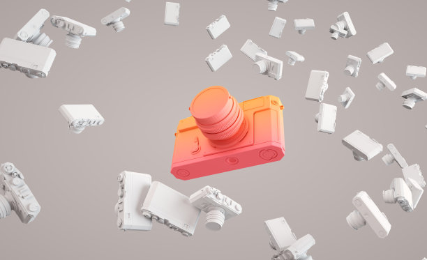 悬浮3d渲染图像干净的白色物体项目的背景图片下载