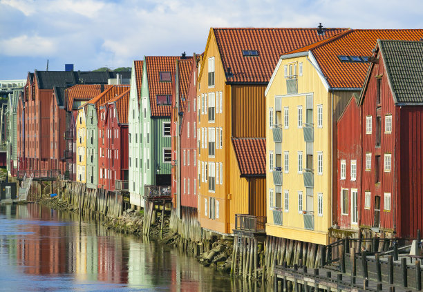 挪威特隆赫姆市中心图片下载