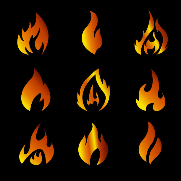 火焰平面图标图片下载