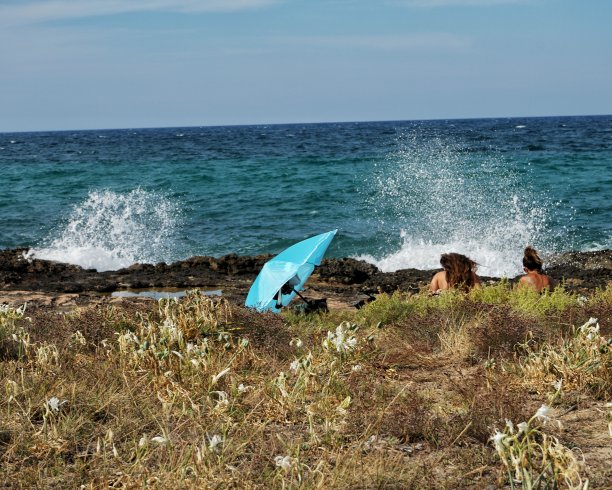 两个女孩和溅起的浪花图片下载