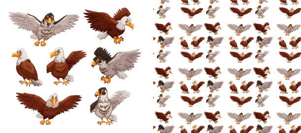 无缝隔离动物图案卡通图片下载