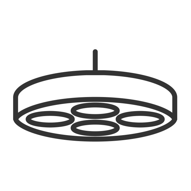 手术灯灯矢量图标图片下载