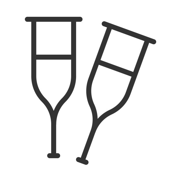 拐杖轮廓矢量图标孤立的白色背景图片下载