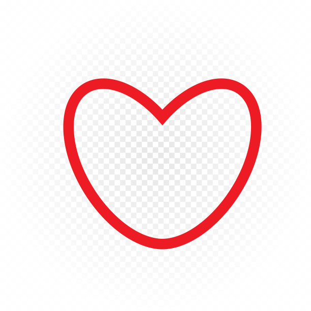 红色心形标志图片下载