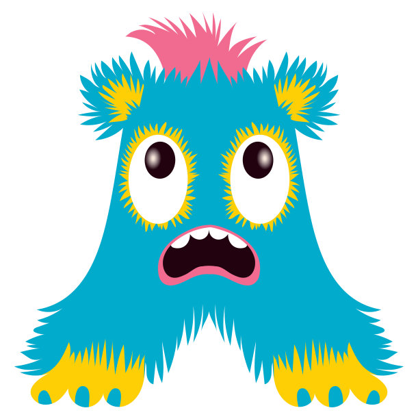 卡通大写字母A来自怪物字母表图片下载