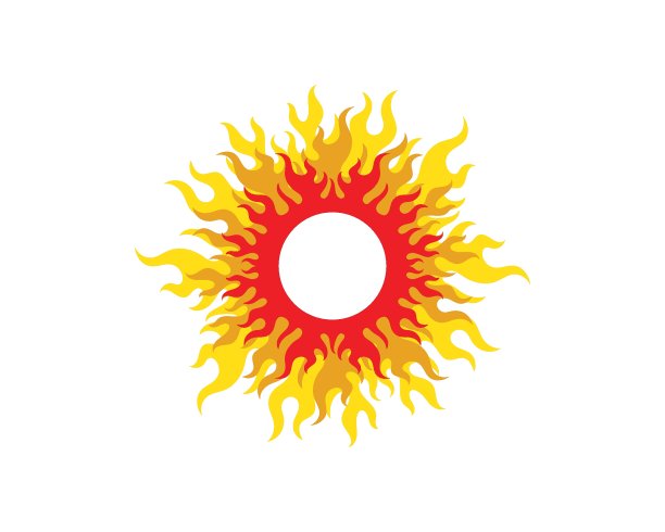 火焰火焰标志矢量插画设计图片下载