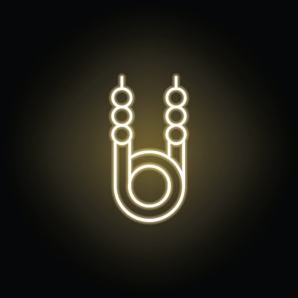 水烟线霓虹图标。吸烟活动元素插画图标。符号和符号可以用于网页，标志，手机应用程序，UI，用户体验图片下载