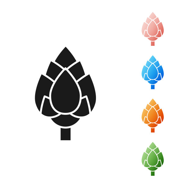 黑跳图标孤立的白色背景。设置图标丰富多彩。矢量图图片下载