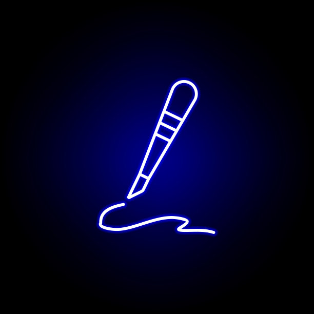 眉纹线霓虹图标。美丽的元素和化妆品插图图标。符号和符号可以用于网页，标志，手机应用程序，UI，用户体验图片下载