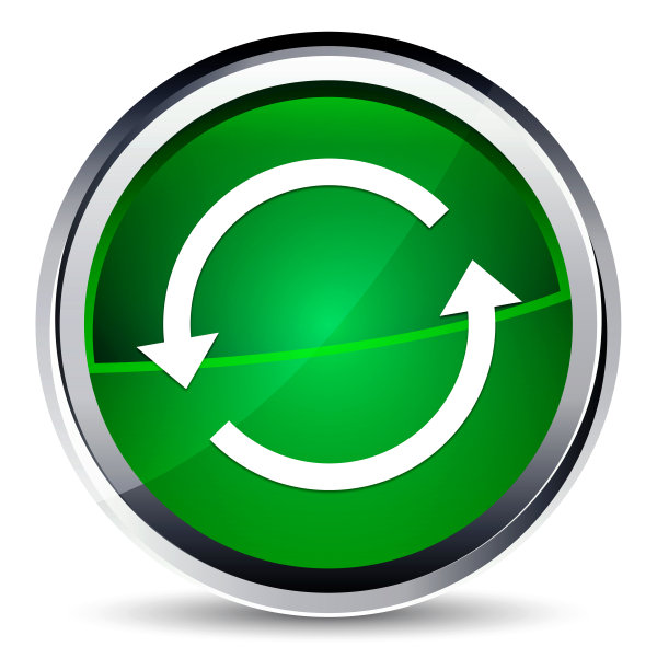 更新箭头图标水绿圆形按钮图片下载
