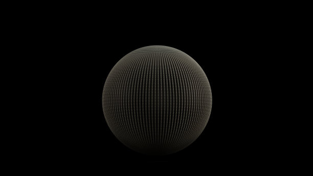 纯银Geo Sphere Made Out of Lots of Tiny Spheres前视图图片下载