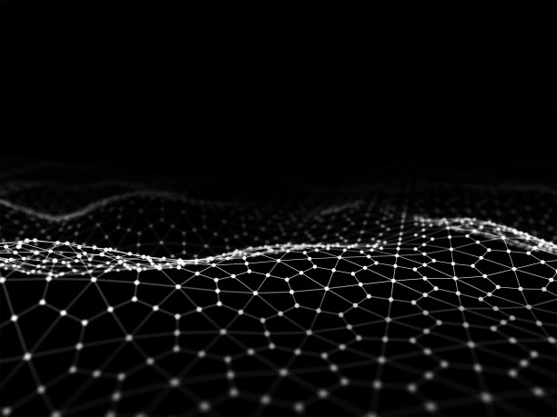 计算机几何数字连接结构。商业智能技术背景。二进制代码算法深度学习。抽象的3 d渲染。人工智能图片下载