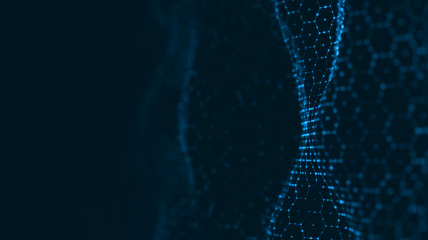 计算机几何数字连接结构。商业智能技术背景。二进制代码算法深度学习。抽象的3 d渲染。人工智能图片下载
