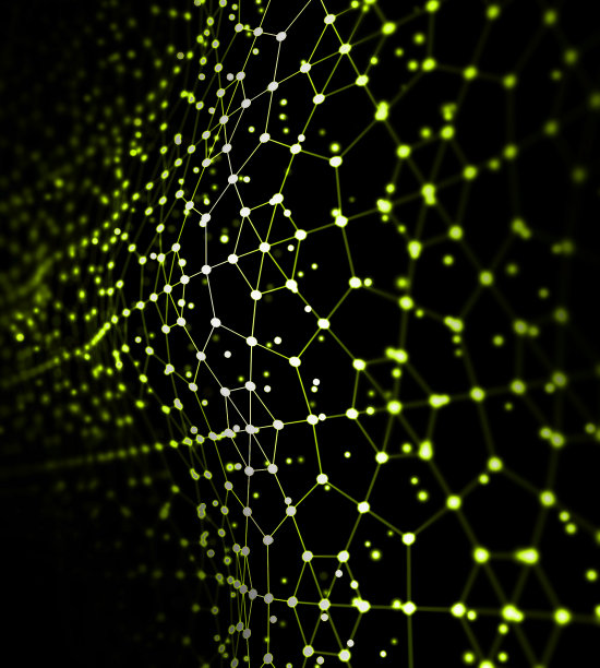 计算机几何数字连接结构。商业智能技术背景。二进制代码算法深度学习。抽象的3 d渲染。人工智能图片下载