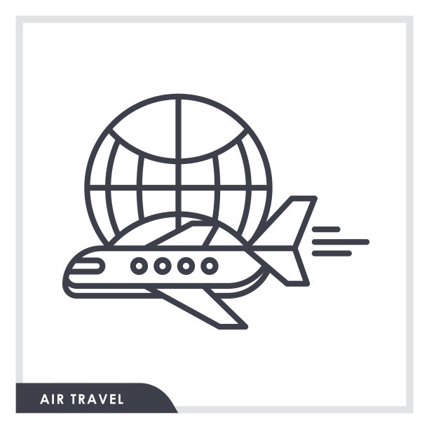 航空旅行线路图标图片下载
