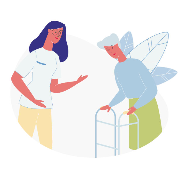 医生或护士与资深女性沟通图片下载