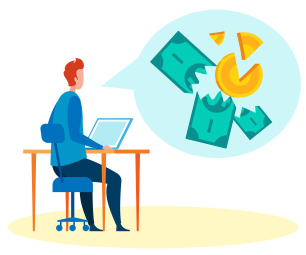 破产，在粉碎债务矢量插图图片下载