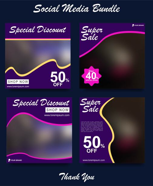 社交媒体发布的小玩意销售横幅。社交媒体模板为小工具商店。现代社会模板张贴横幅。小工具折扣后模板图片下载