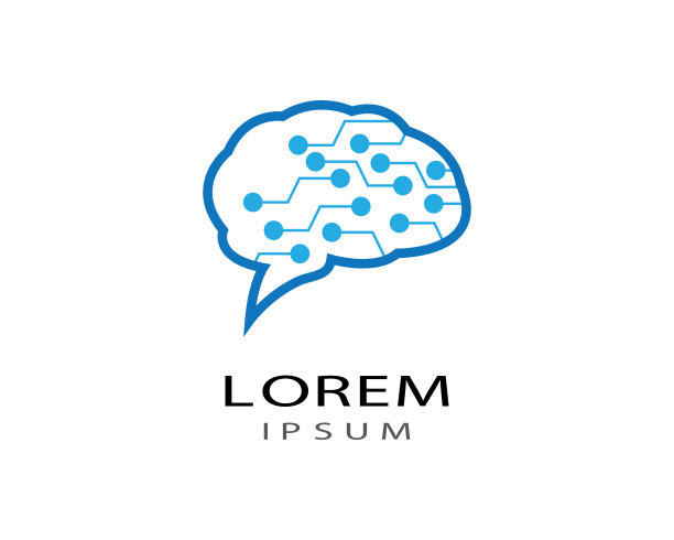 脑符号矢量图标图片下载