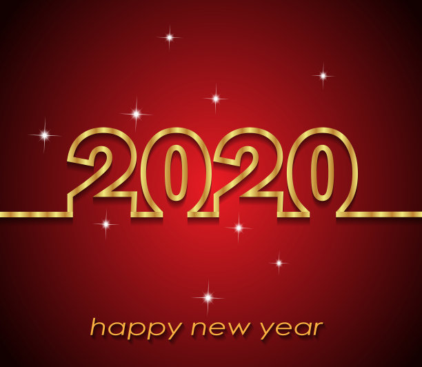 2020年新年快乐背景为您的请柬，节日海报，贺卡。图片下载