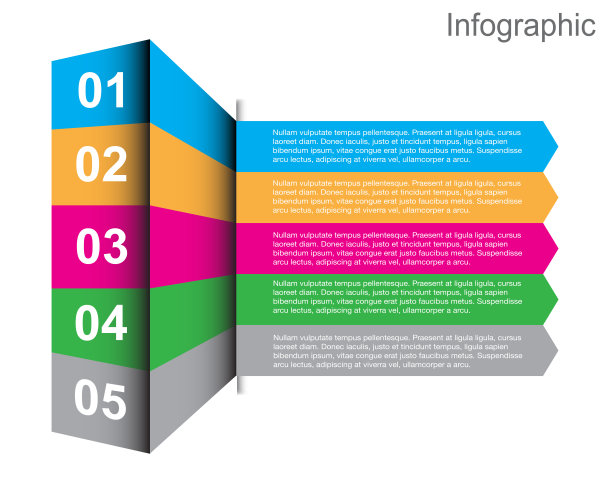 现代设计模板可用于网页布局的信息图形横幅。图片下载