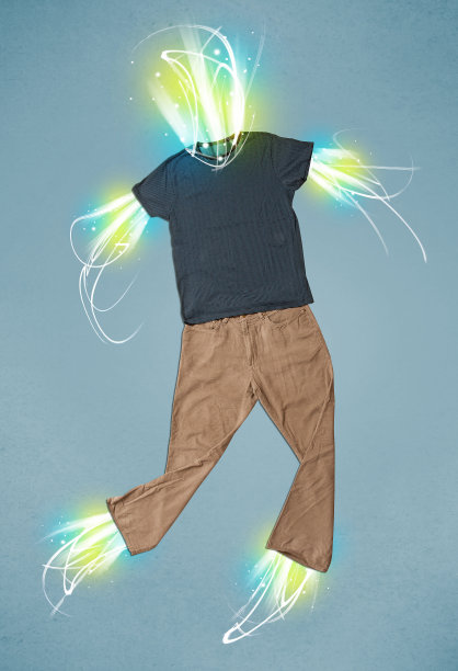 能量束在休闲服装概念图片下载