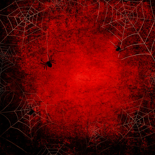 万圣节血腥的红色垃圾背景与满月图片下载