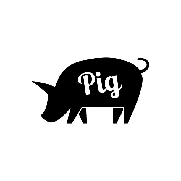 图形猪，手绘插图。图片下载