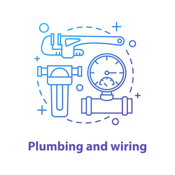 管道和布线概念图标图片下载