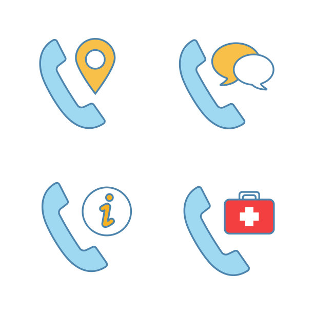 电话服务颜色图标设置图片下载
