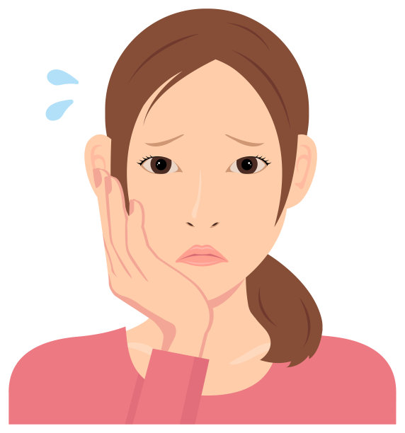 年轻女性矢量插图(上半身)/抑郁、烦恼、烦恼、失望图片下载