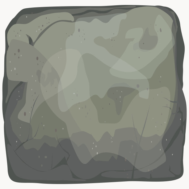 石头卡通横幅。广场石面板。大卵石平式。向量图片下载