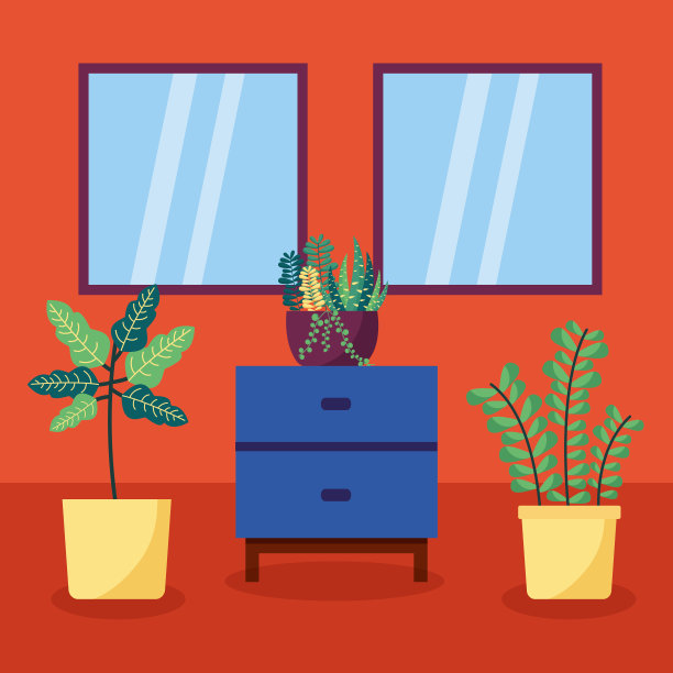 室内植物装饰设计图片下载