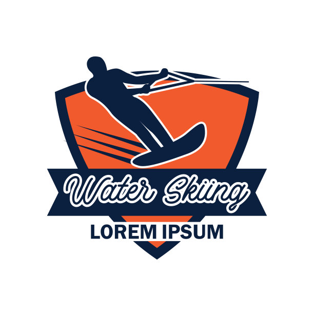 滑水标志与文本空间为您的口号/标签线图片下载