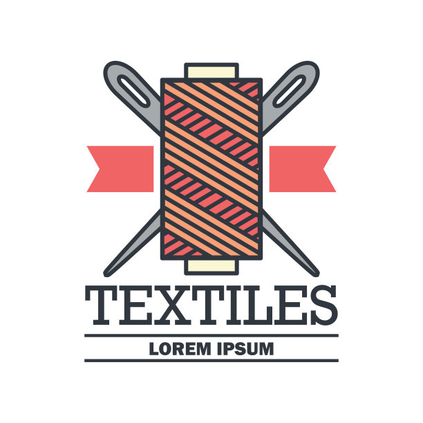 带有文字空间的纺织品标志，用于您的口号/标签线图片下载