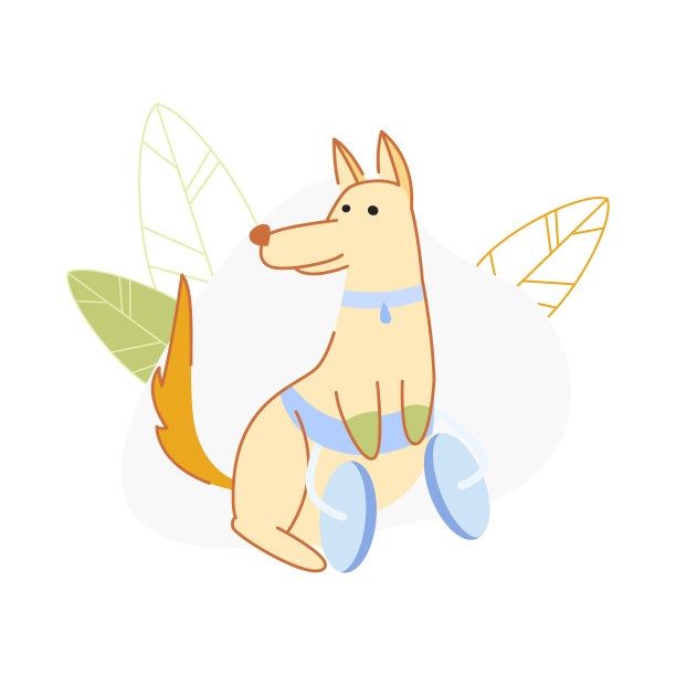 用轮子代替前腿截肢的狗图片下载