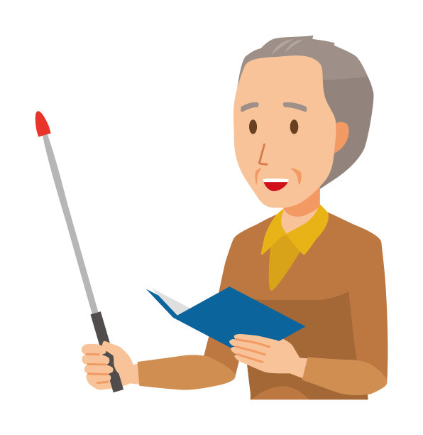 一位穿着棕色衣服的老人拿着一根教鞭图片下载