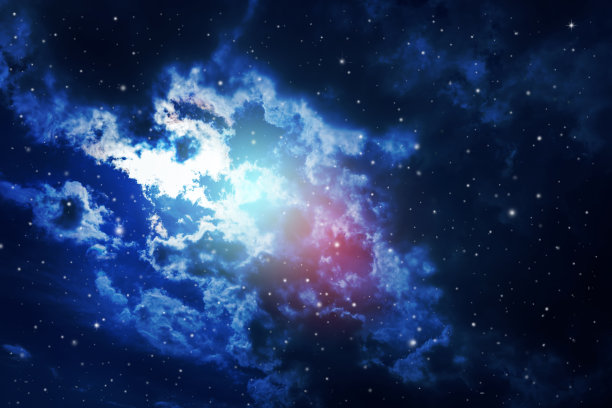 满天星星的夜空。图片下载