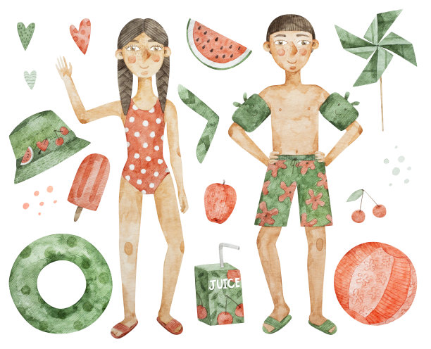 夏天集素材图片