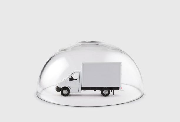 装在玻璃穹顶下的货车图片下载